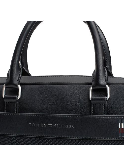 Corporate Laptop-Tasche mit Textur-Mix TOMMY HILFIGER | AMOAM12726.BDS